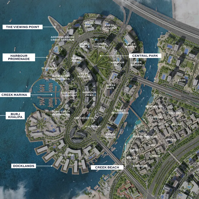 Emaar Address Residences DCH location image