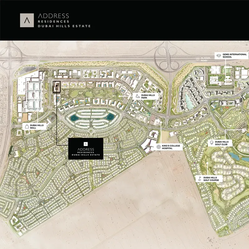 Emaar Address Residences DHE location image