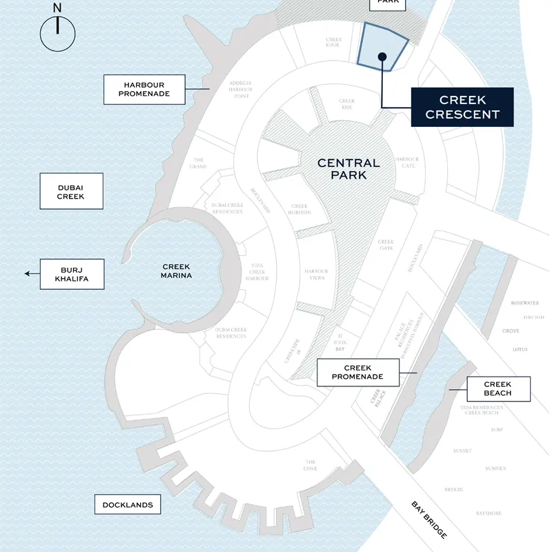 Emaar Creek Crescent location image