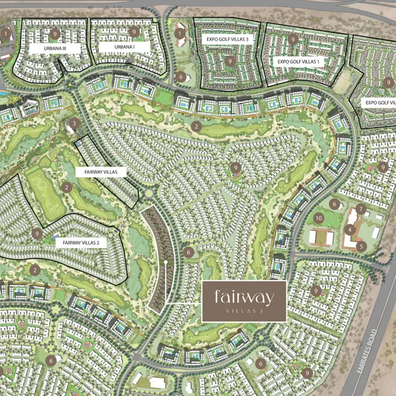 Emaar Fairway Villas 3 location image