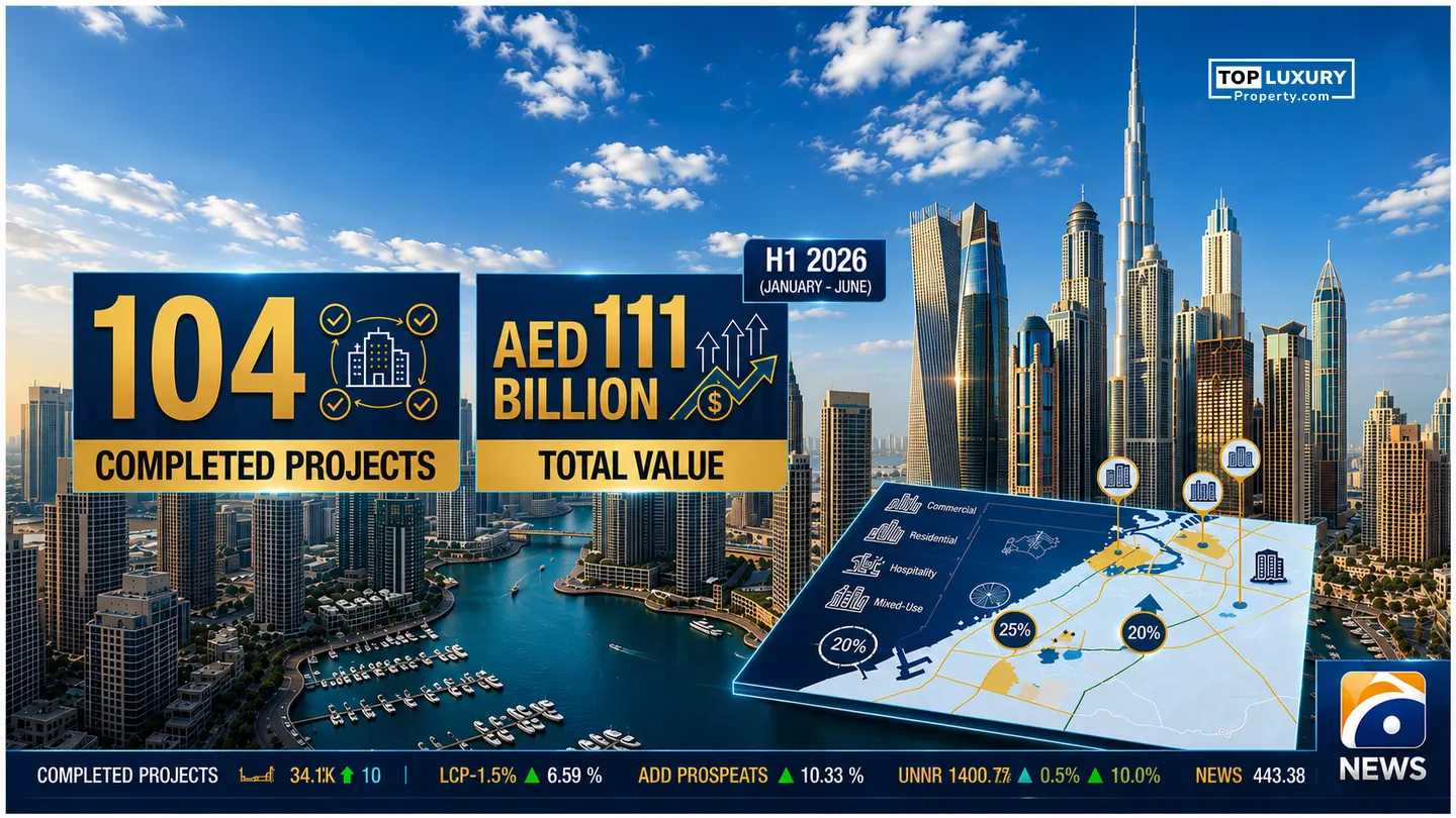 104 Projects, AED 111 Billion: Dubai H1 2026 Real Estate Completions