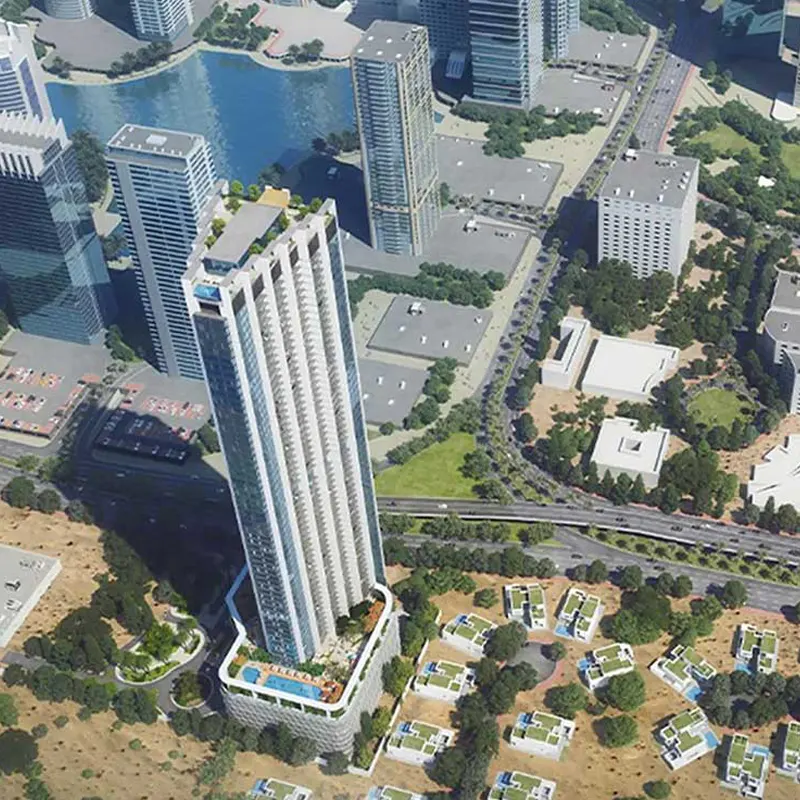 Damac Lake View Tower location image