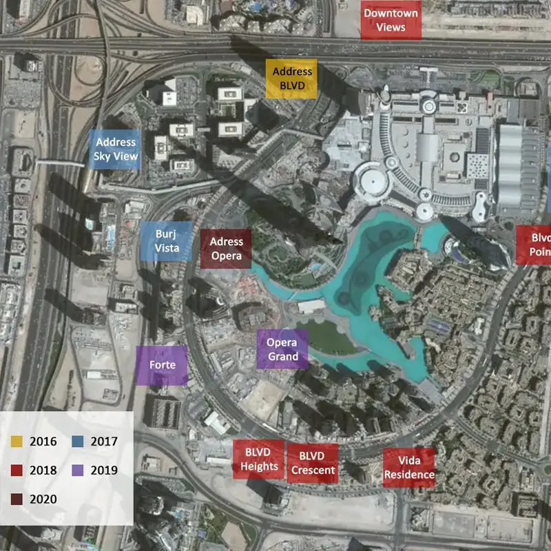 Emaar The Address Dubai Mall location image