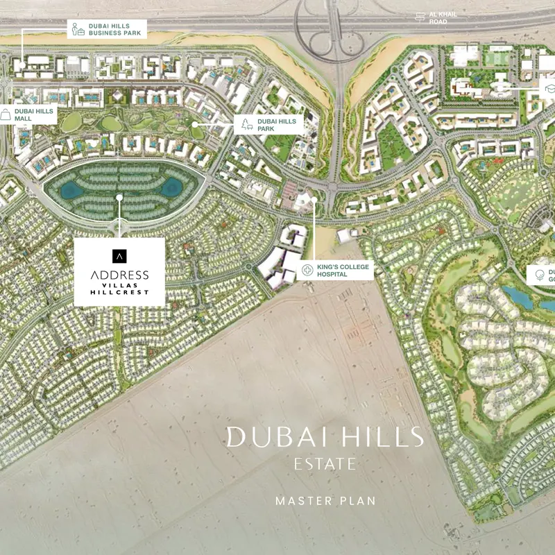 Emaar Address Hillcrest Villas location image