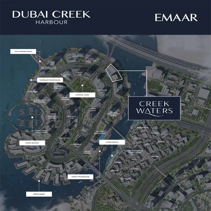 Emaar Creek Waters location image