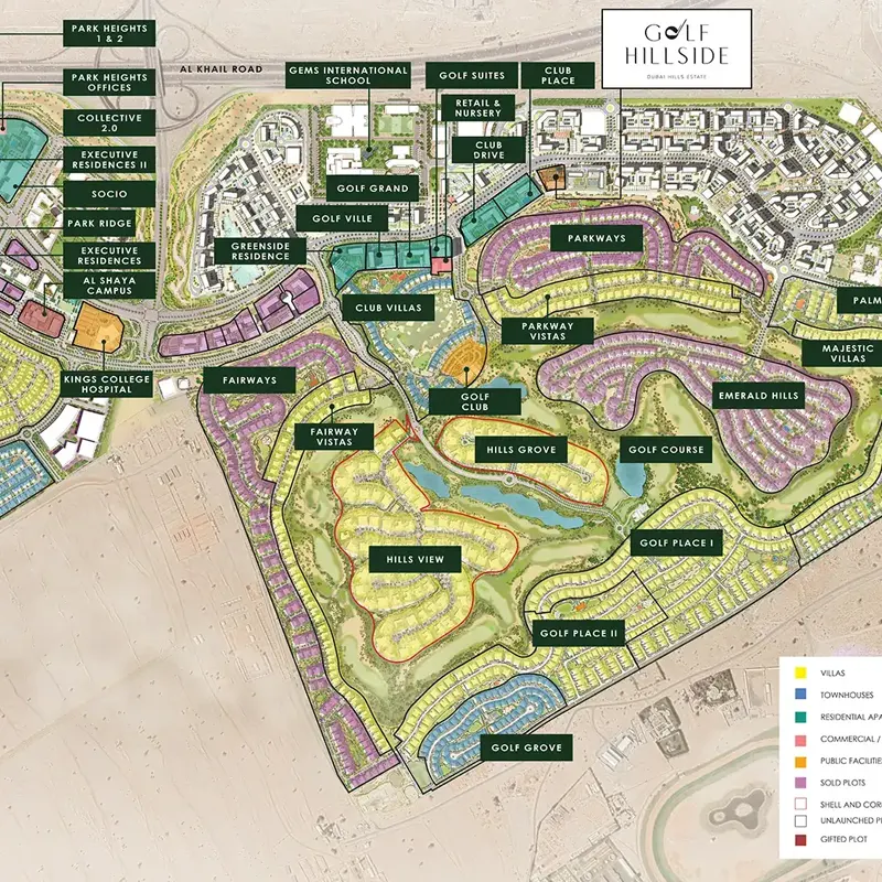 Emaar Golf Hillside location image