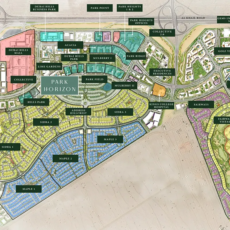 Emaar Greenside Residence location image