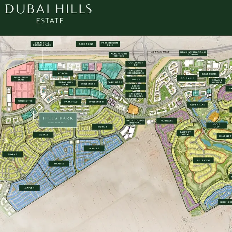 Emaar Hills Park location image