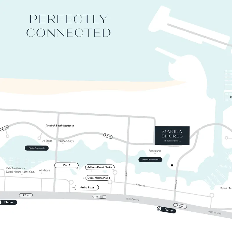 Emaar Marina Shores location image