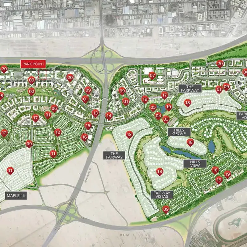 Emaar Park Point location image