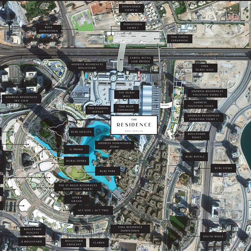 Emaar The Residence Burj Khalifa location image