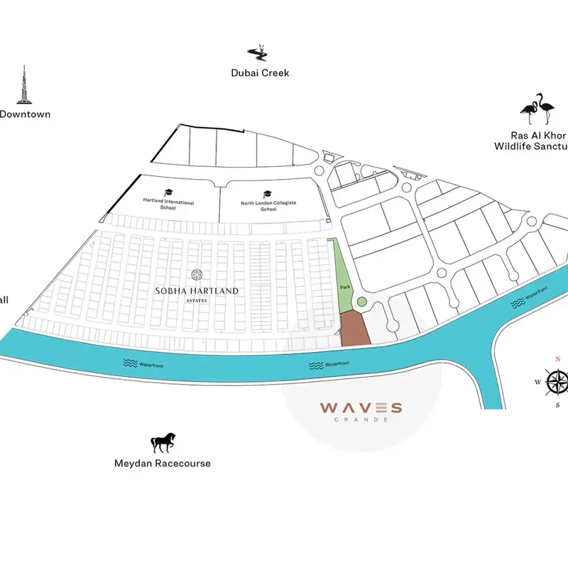 Sobha Waves Grande Phase 2 location image