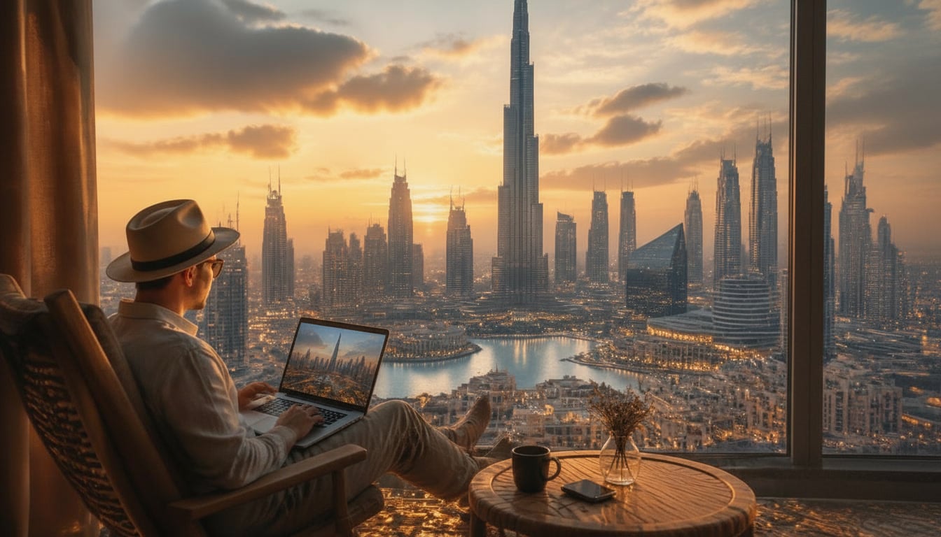 Dubai skyline and waterfront residences