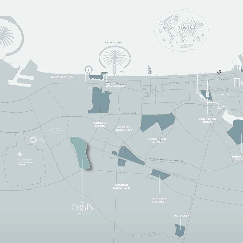 Emaar The Oasis Connectivity Image