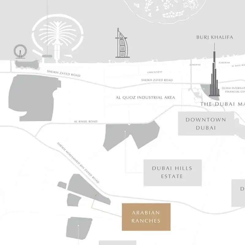 Emaar Rasha Villas Connectivity Image