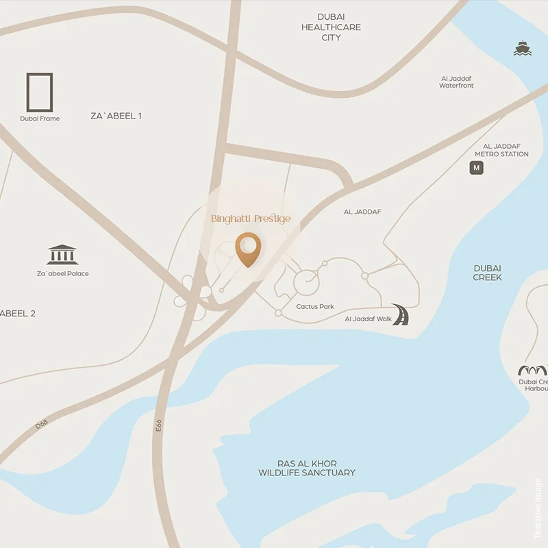 Binghatti Prestige Location Image