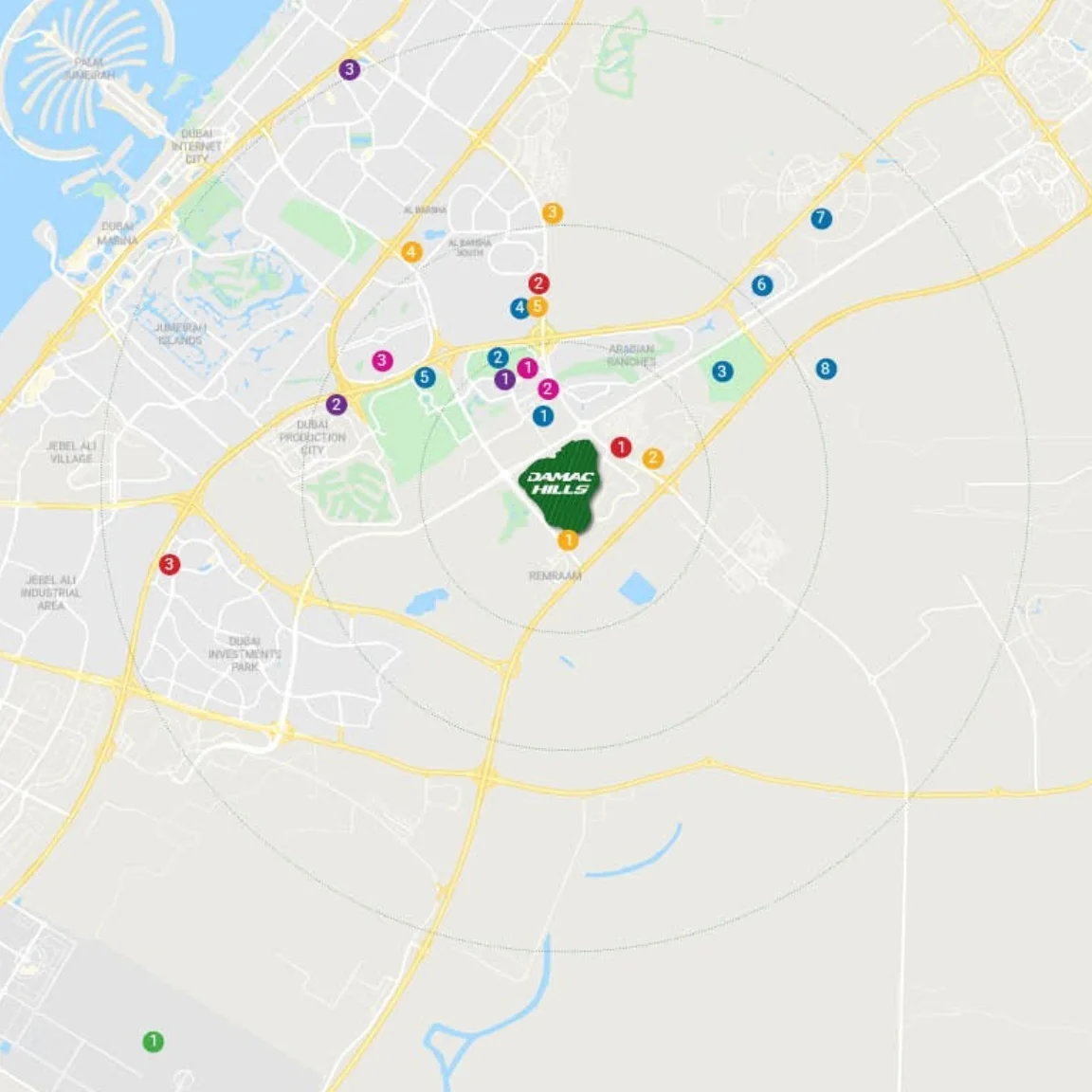 DAMAC Belair Phase 2 Connectivity Image